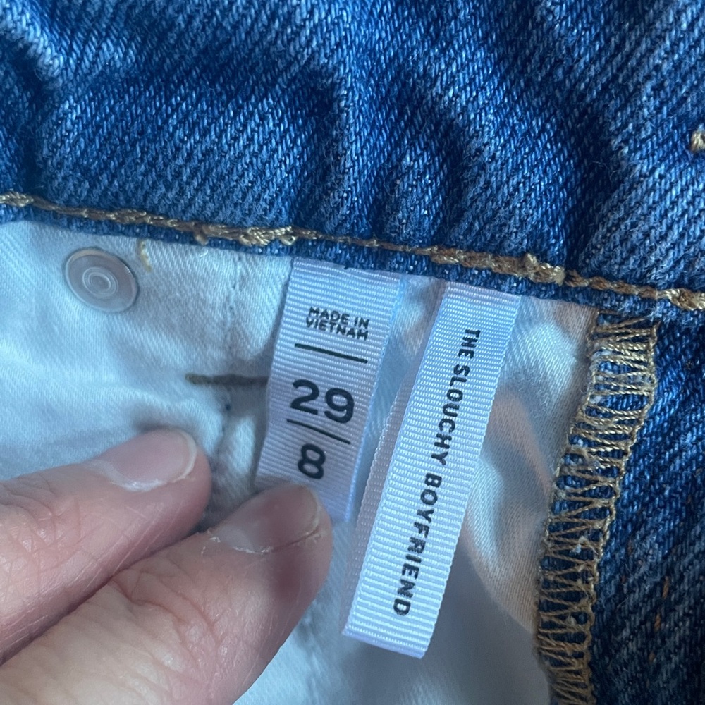 LOFT Slouchy Boyfriend Jeans Size 29/8 - Picture 4 of 6